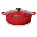 Cocotte basse cerise Le Creuset